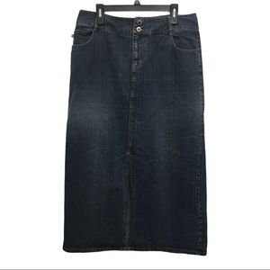 Duck Head Stretch Denim Maxi Skirt Sz16